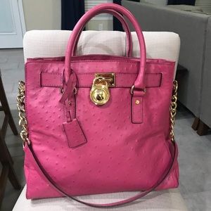 Pink Michael Kors large purse/tote AND wallet
